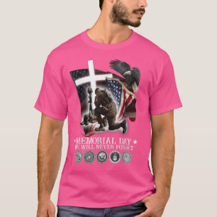 Camiseta Dia Memorial Nunca Esqueceremos Amantes Veteranos