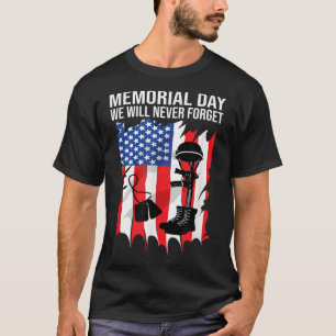 Camiseta Dia Memorial Nunca Esqueceremos O Dia dos Veterano