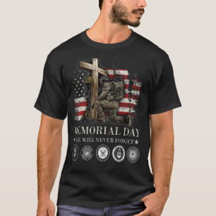 Camiseta Dia Memorial Nunca Esqueceremos Veterano