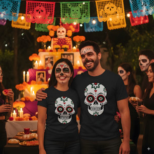 Camiseta Dia Mexicano De Los Muertos Dia Da Figurança Mort