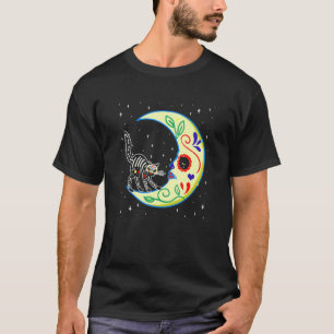 Camiseta Dia Mexicano Do Gato Gato Gato Gato De Lua De Açúc