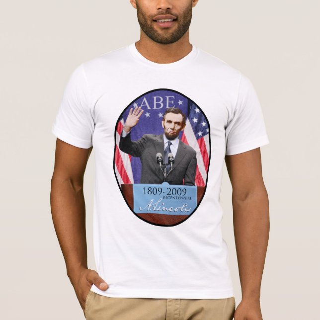 Camiseta Dia moderno Abe - Abraham Lincoln (Frente)