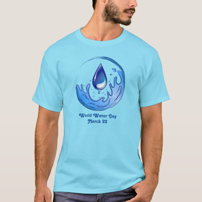 Camiseta Dia Mundial da Água Salve a Terra (Frente)