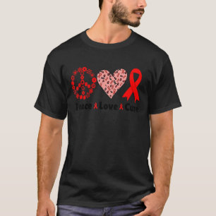 Camiseta Dia Mundial da Aids Consciência Figurino Paz Cura