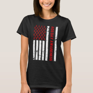 Camiseta Dia Mundial da Aids Sensibilização das mulheres mu