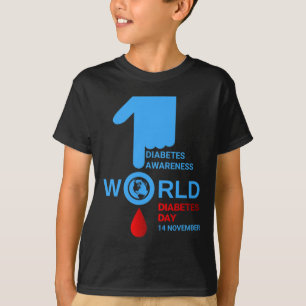 Camiseta Dia Mundial da Diabetes 2023 Diabetes Tipo 1 Tipo
