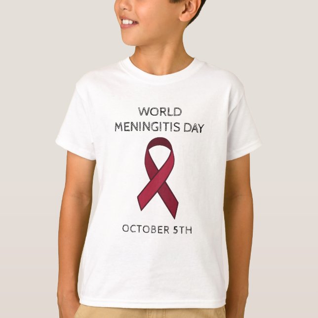 Camiseta Dia Mundial da Meningite - 5 de outubro (Frente)