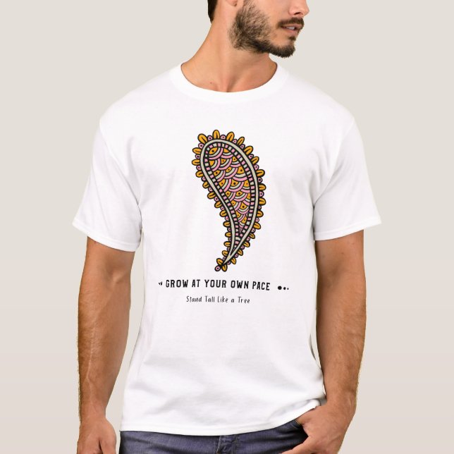 Camiseta Dia Mundial da Saúde Mental - Cresça ao seu própri (Frente)