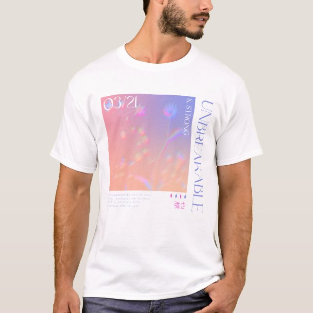 Camiseta Dia Mundial da Saúde Mental - Forte e Inseparável (Frente)