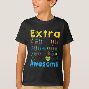 Camiseta Dia Mundial da Síndrome do Cromossoma Extra 21 Xy