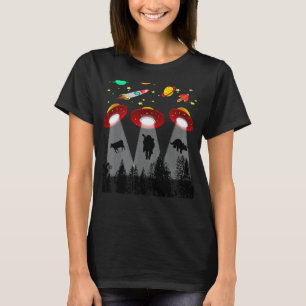 Camiseta Dia Mundial Da Ufo Para Rapto De Alienígenas Dinos
