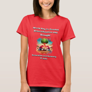 Camiseta Dia Mundial de Combate à Desertificação e à Seca.