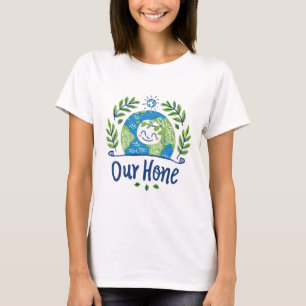 Camiseta Dia Mundial do Ambiente - Feliz Ilustração da Terr