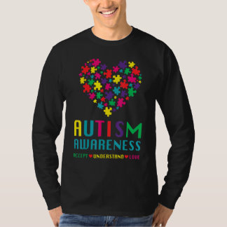 Camiseta Dia Mundial do Autismo Peças do Quebra-Cabeça do C