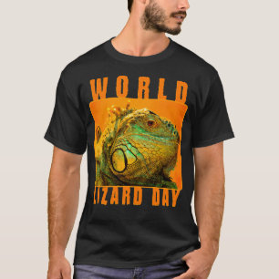 Camiseta Dia Mundial do Lizard, iguana