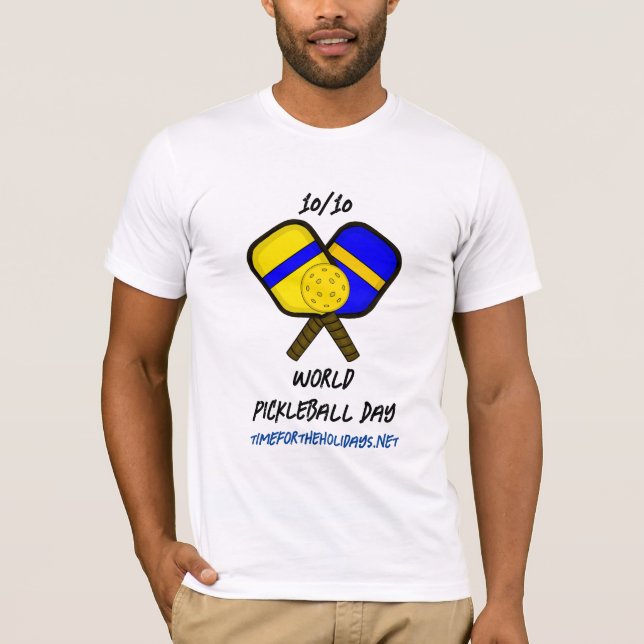 Camiseta Dia Mundial do Pickleball 10 de outubro (Frente)