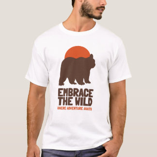 Camiseta Dia Mundial dos Animais - Abraça o Urso Selvagem