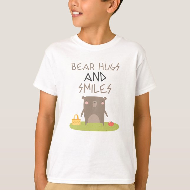Camiseta Dia Mundial dos Animais - Abraços de Ursos e Sorri (Frente)