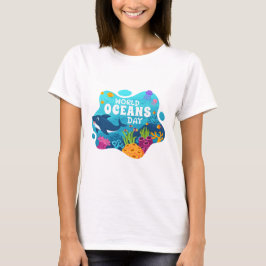 Camiseta Dia Mundial dos Oceanos, 8 de junho de 2023, sob o