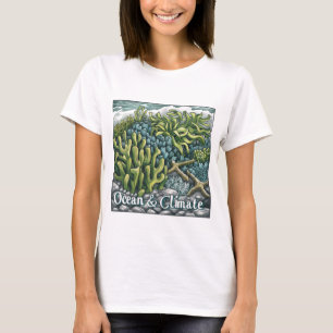 Camiseta Dia Mundial dos Oceanos - Recifes de Coral e Clima