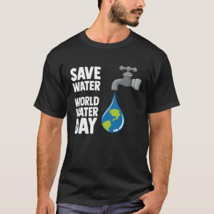 Camiseta Dia Mundial Internacional da Água Salva Mundo da Á