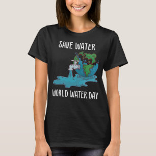 Camiseta Dia Mundial Internacional da Água Salva Mundo da Á