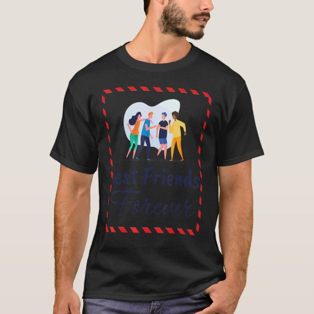 Camiseta Dia Nacional da Amizade Melhores Amigos para Sempr (Frente)