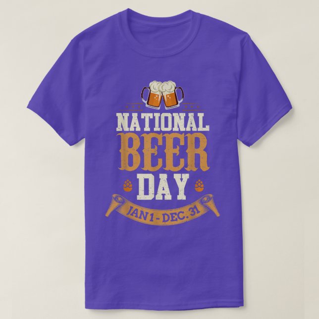 Camiseta Dia Nacional da Cerveja 11 De Janeiro A 31 De Deze (Frente do Design)