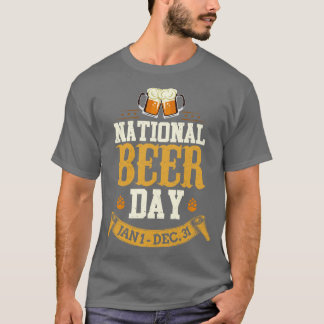 Camiseta Dia Nacional da Cerveja de 1 de janeiro a 31 de de