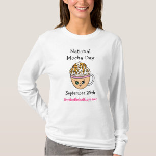 Camiseta Dia Nacional da Mocha 29 de setembro   Feriado Eng