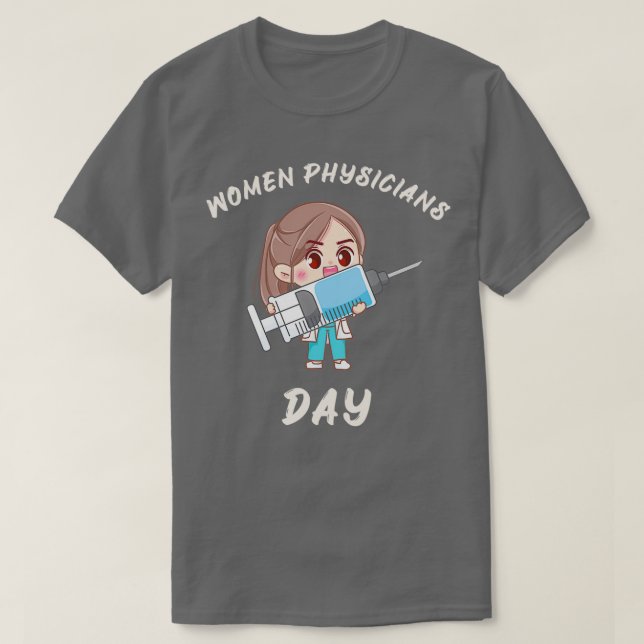 Camiseta Dia Nacional da Mulher Médica Dia da Mulher Dia da (Frente do Design)