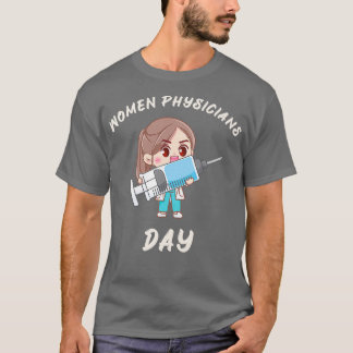 Camiseta Dia Nacional da Mulher Médica Dia da Mulher Dia da