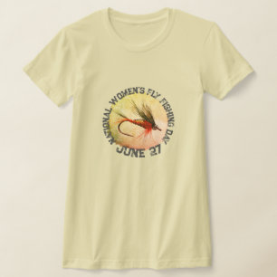 Camiseta Dia Nacional da Pesca de Voo das Mulheres