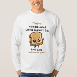 Camiseta Dia Nacional da Sanduíche de Queijo Grelhado - 12