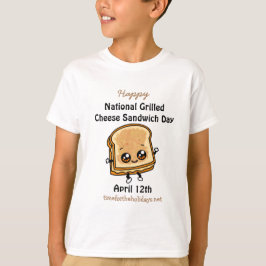 Camiseta Dia Nacional da Sanduíche de Queijo Grelhado - 12