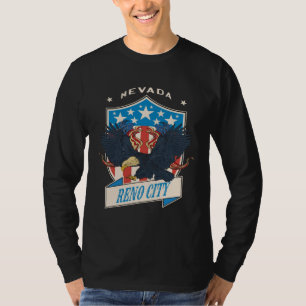 Camiseta Dia Nacional de Nevada da Cidade de Reno