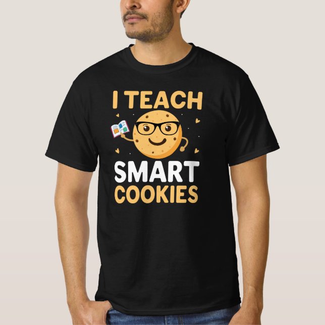 Camiseta Dia Nacional do Biscoito, Eu Ensino Biscoitos Inte (Frente)