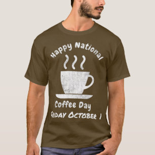 Camiseta Dia Nacional do Café 1 de outubro Cafés Amantes
