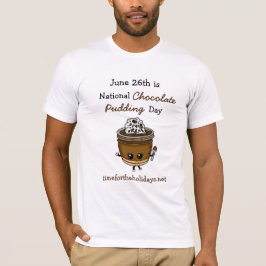 Camiseta Dia Nacional do Chocolate Pudim 26 de junho Comida