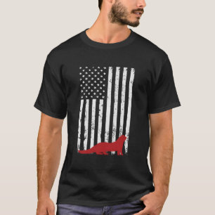 Camiseta Dia Nacional do Furão 4 de Julho Bandeira dos EUA