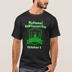 Camiseta Dia Nacional do Golfe em Perigo 4 de outubro Cou G