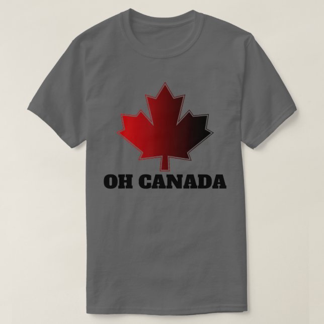 Camiseta Dia Nacional do Orgulho Canadense Maple Leaf ( (Frente do Design)