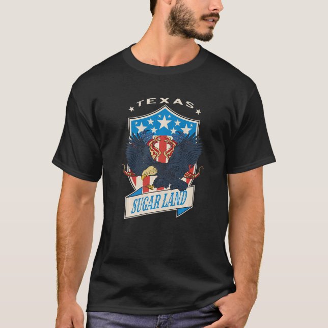 Camiseta Dia Nacional do Texas da Cidade de Açúcar (Frente)