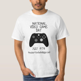 Camiseta Dia Nacional do Vídeo Jogo 8 de julho