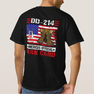 Camiseta Dia Oficial de Veterano do Cartão Homem da América