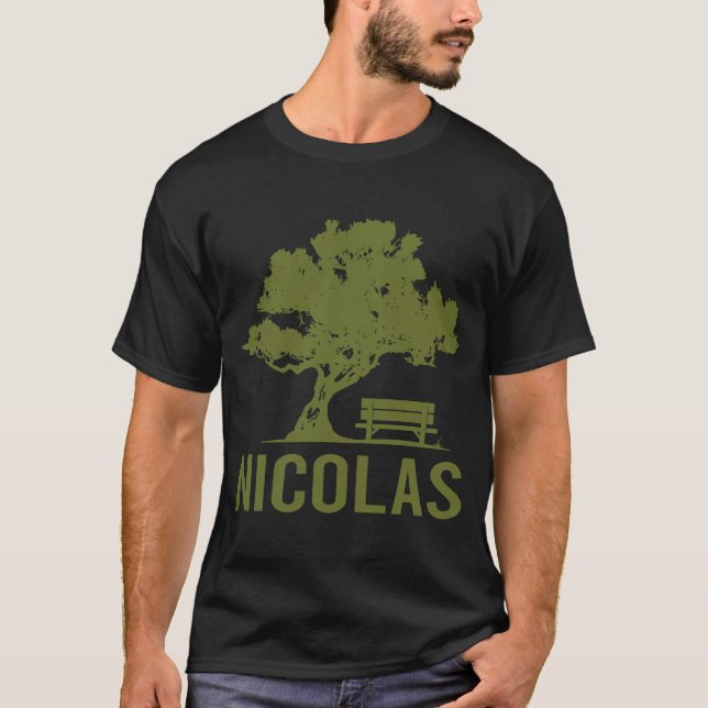 Camiseta Dia pacífico - Nome de Nicolas (Frente)