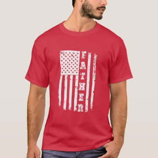 Camiseta Dia Padre Patriótico Americano dos Mens - Pai TShi