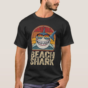 Camiseta Dia Pai do Pai do Retro Pai do Shark de Praia