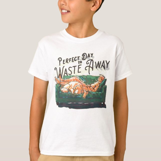 Camiseta Dia perfeito para se desperdiçar (Frente)