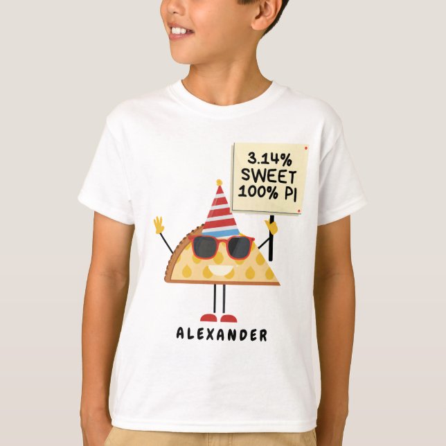 Camiseta Dia Pi Engraçado - 3,14% Doce, 100% Pi (Frente)